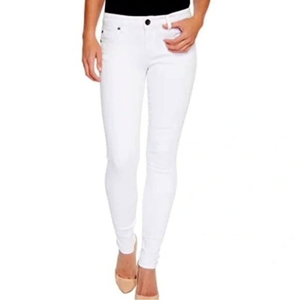 NWT KUT FROM THE KLOTH Mia Toothpick Skinny Jeans Optic White Denim 00